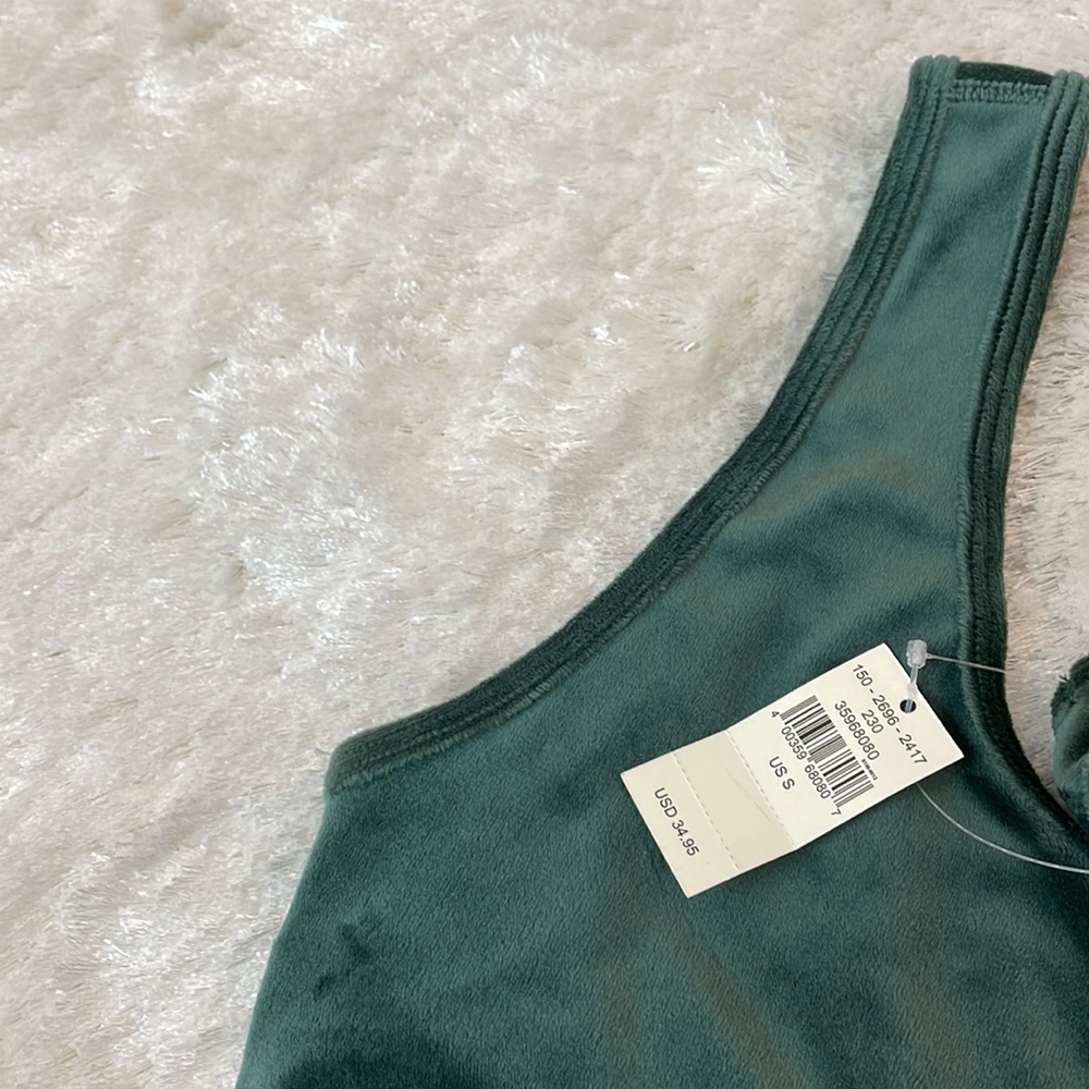 NWT Aerie Velour Cropped Workout Top - Picture 4 of 11